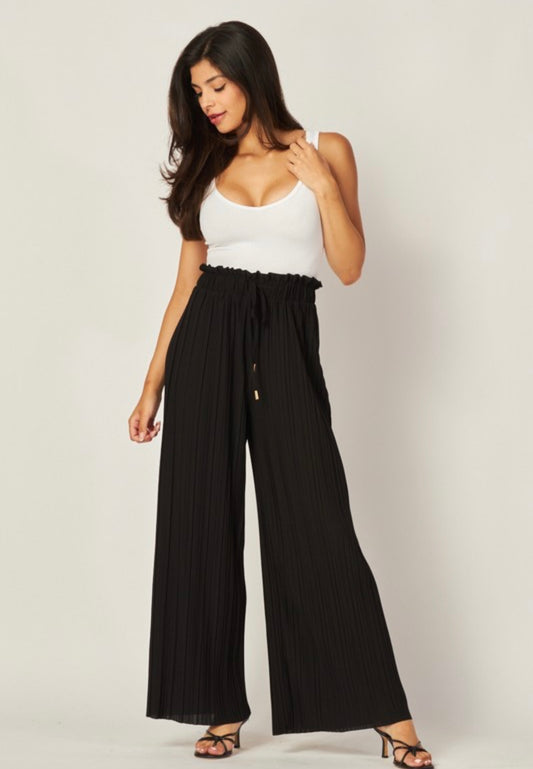 Ribbed Pants -Black