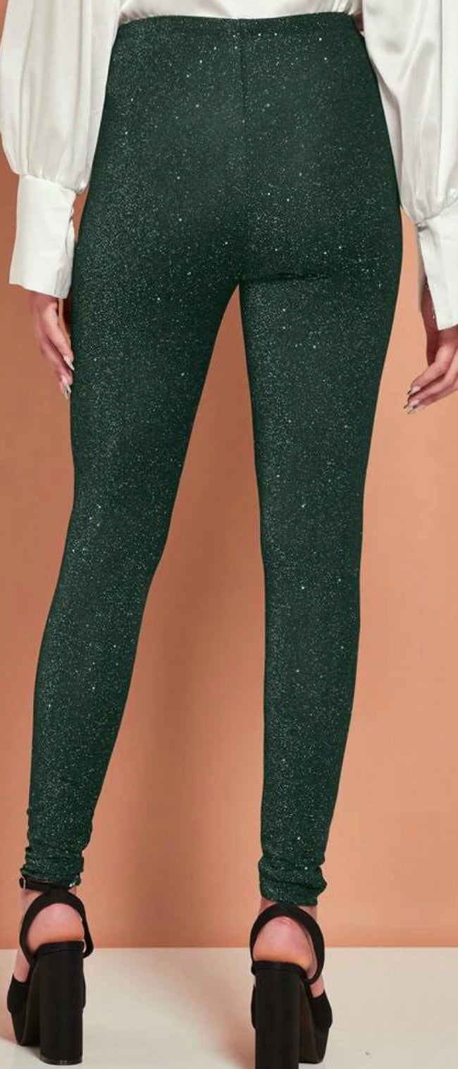 Green shimmer deals leggings