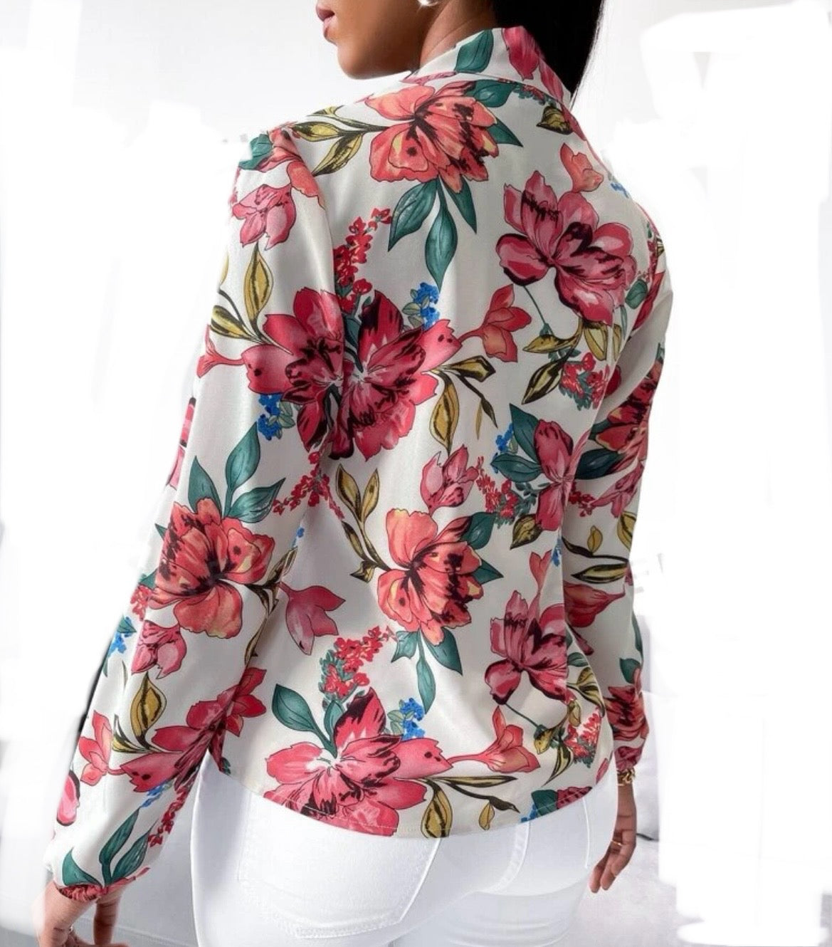 Floral Tie Blouse