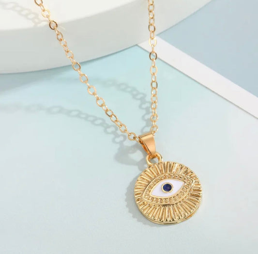 Eye of Protection Necklace - Gold