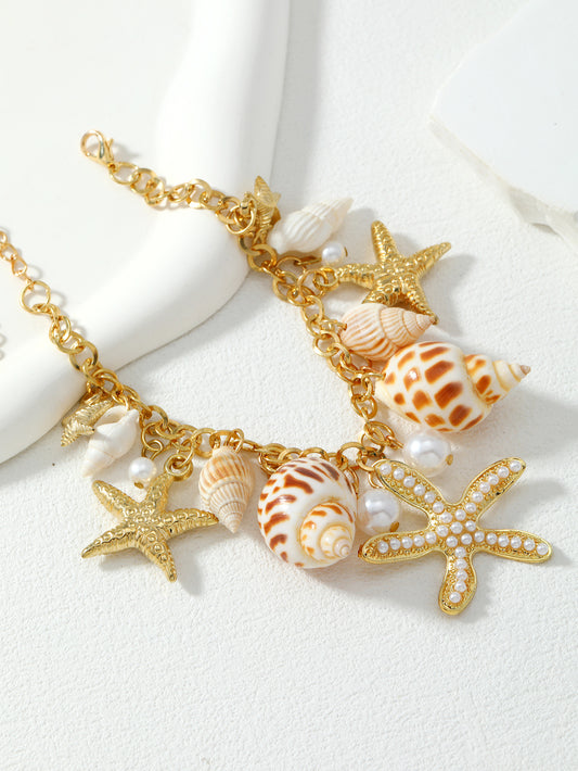 Seashell Necklace - Gold
