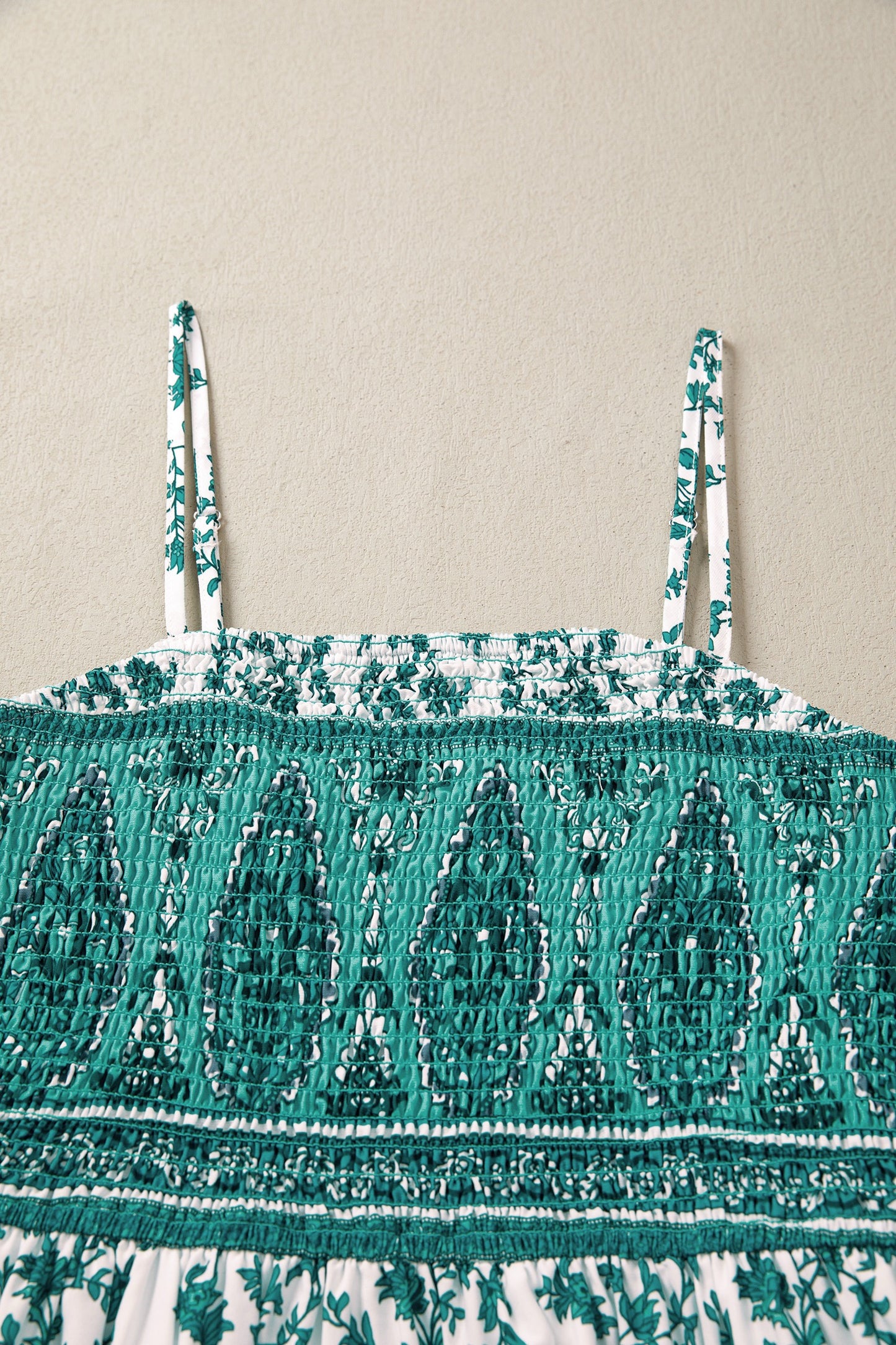 Emerald Garden Smocked Maxi Dress | Boho Floral Summer Dress for Women