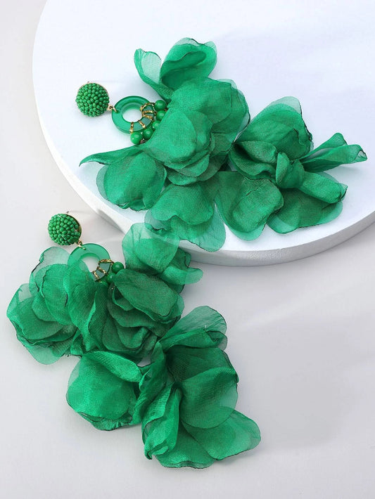 Flamenco Bead Earring - Green