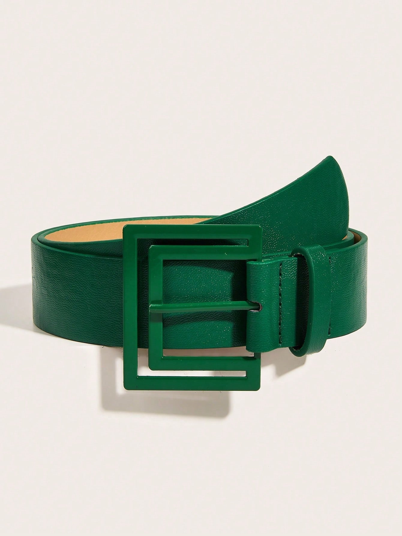 Square Buckle Belt - Green