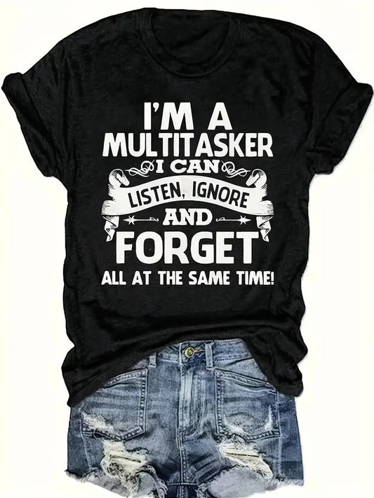 I’m A Multitasker Graphic T-Shirt - Black