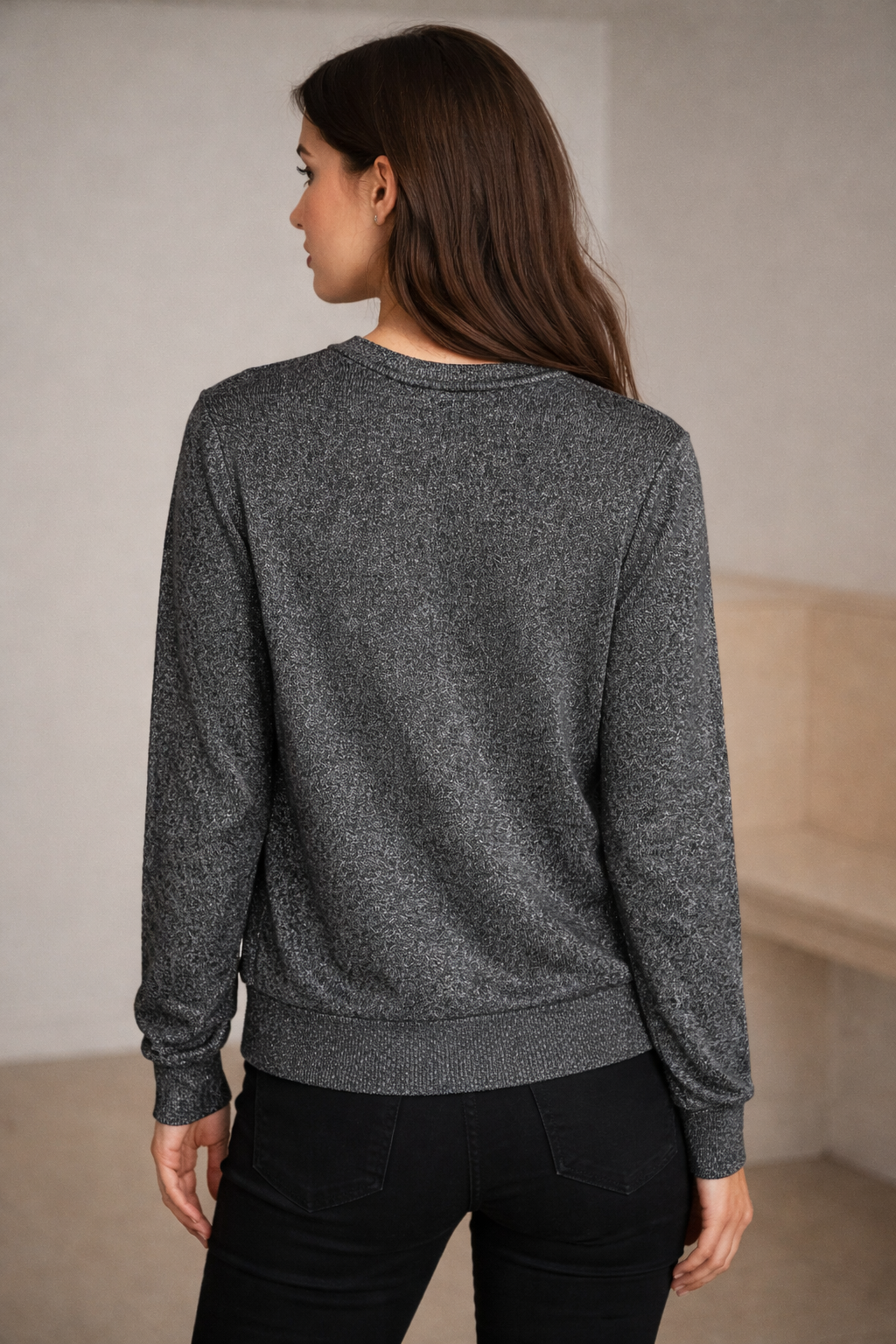 Dear Rose Metallic Knit Button-Front Cardigan | Lightweight Shimmer Sweater