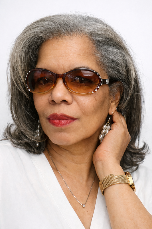 Amber Luxe Rhinestone Sunglasses