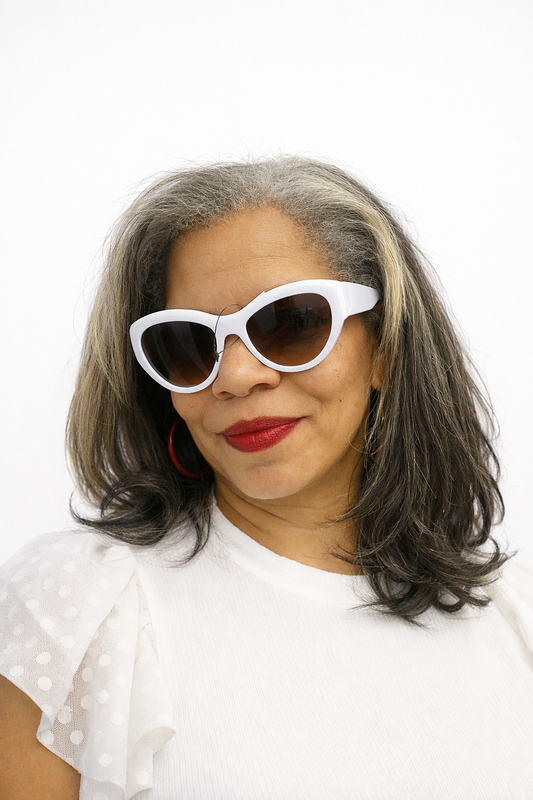 Bold White Cat-Eye Sunglasses | Retro Chic Statement Shades for Women