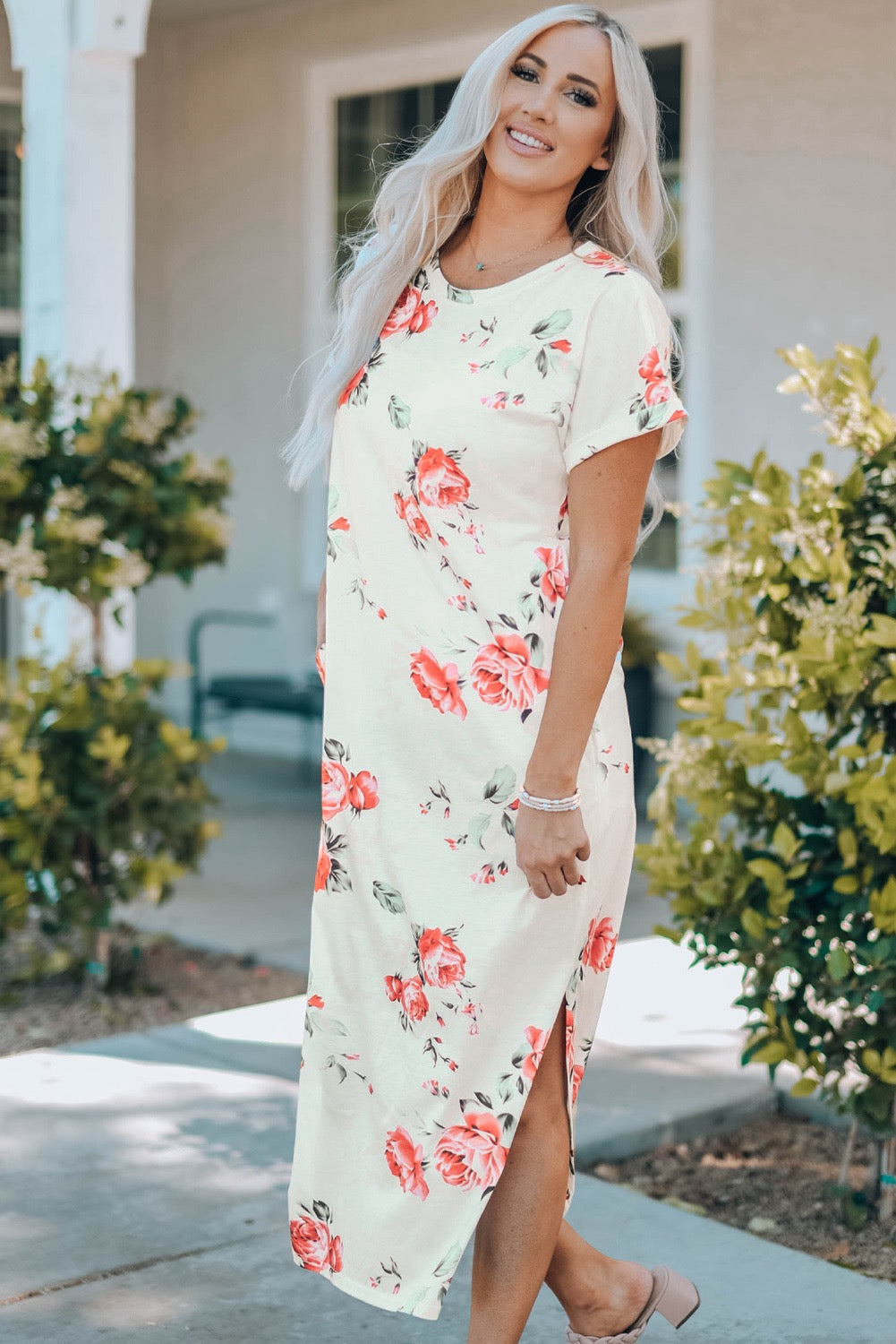 Floral Dress - White