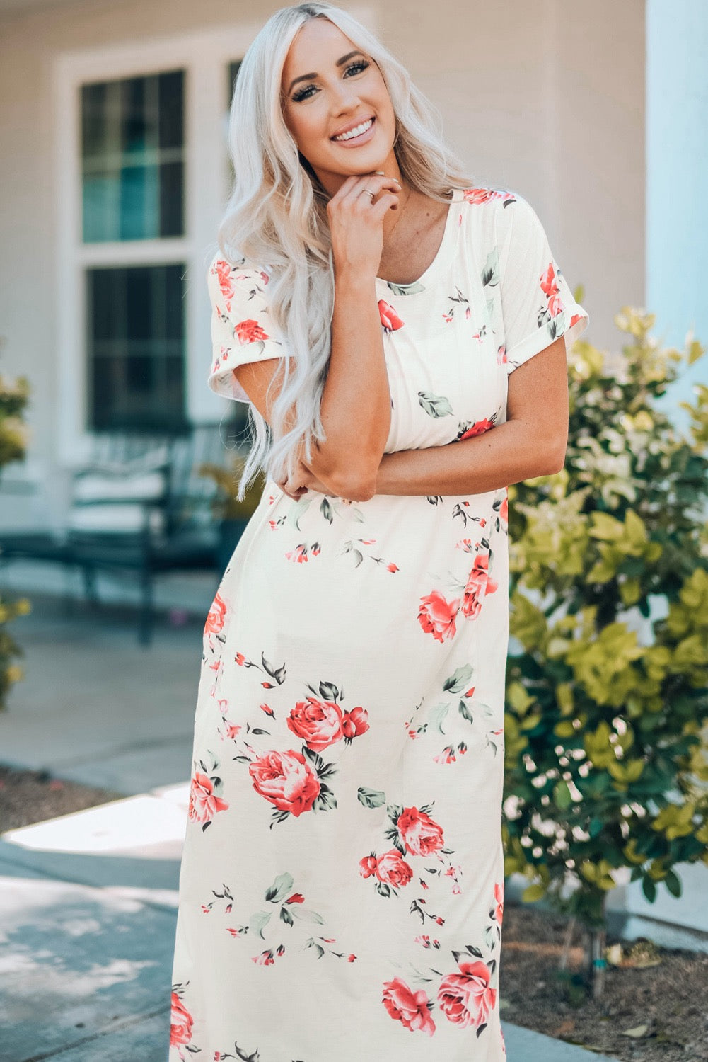 Floral Dress - White