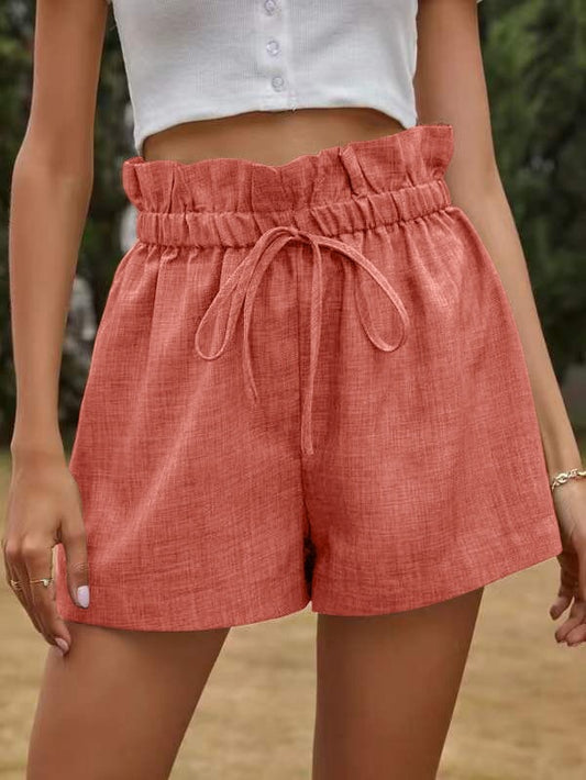 Paper Bag Shorts - Brick Red