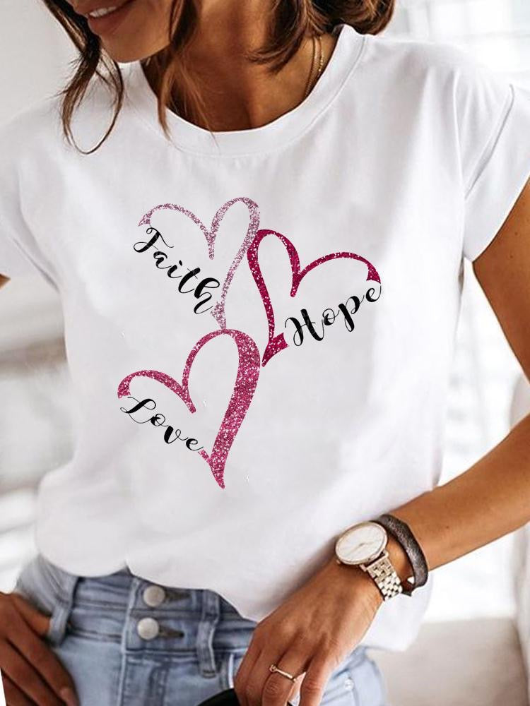 Faith Hope Love Graphic T -White (Pre-order)