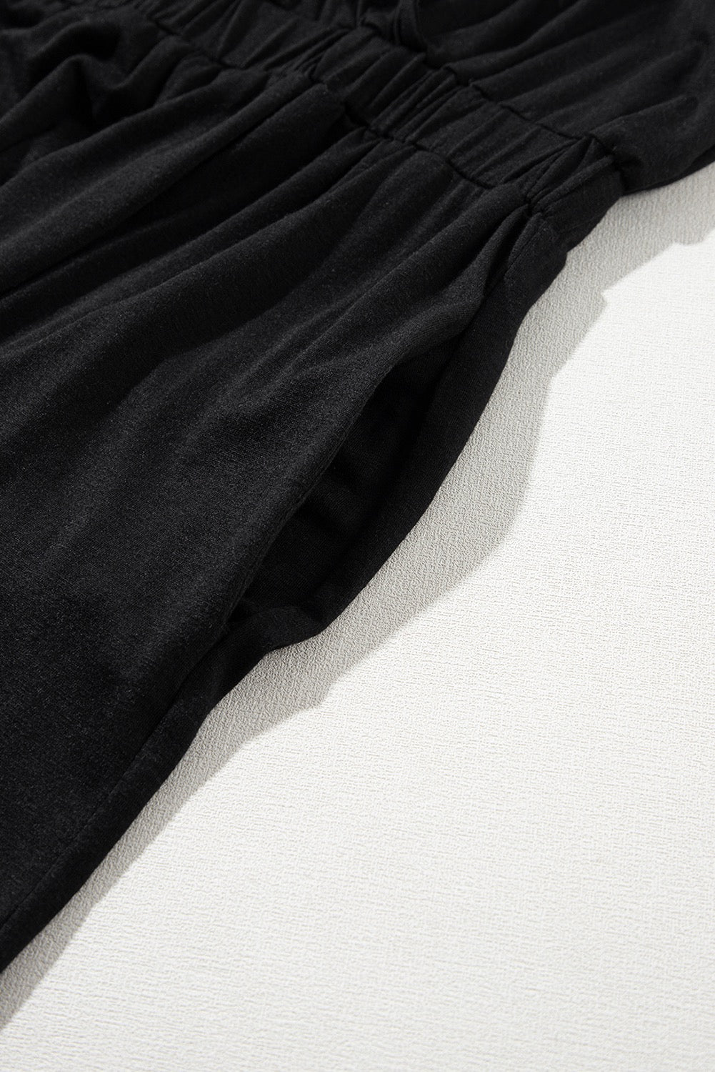 Black Wide Leg Sleeveless Jumpsuit – Casual V-Neck Everyday One Piece