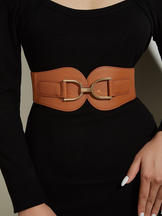 Wide Band Belt - Cognac