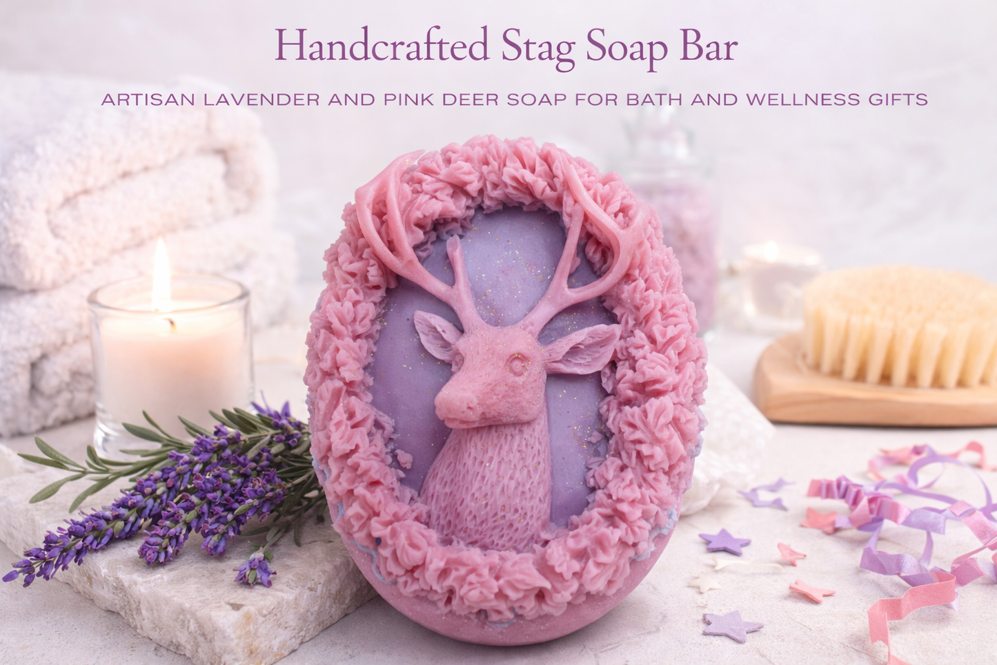 Handcrafted Deer Soap Bar – Woodland Artisan Soap for Unique Bath and Gift Sets