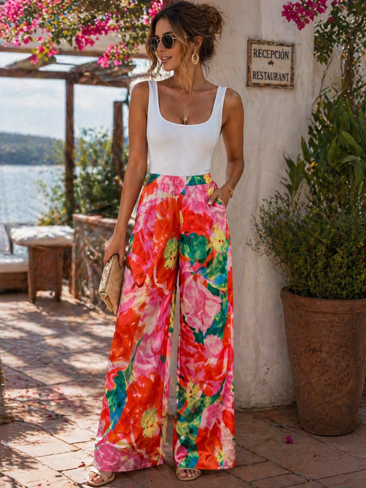 Natori Floral Print Pants - Multi-Color