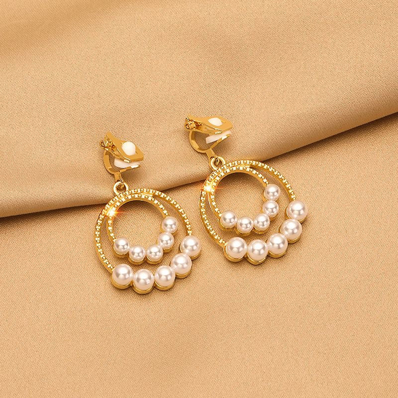 Pearl Clip-On Earrings - Gold