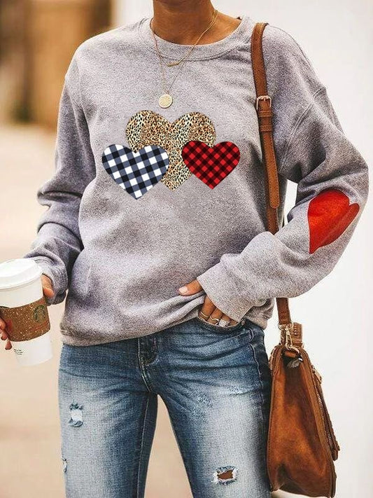 Triple Heart Sweatshirt - Gray