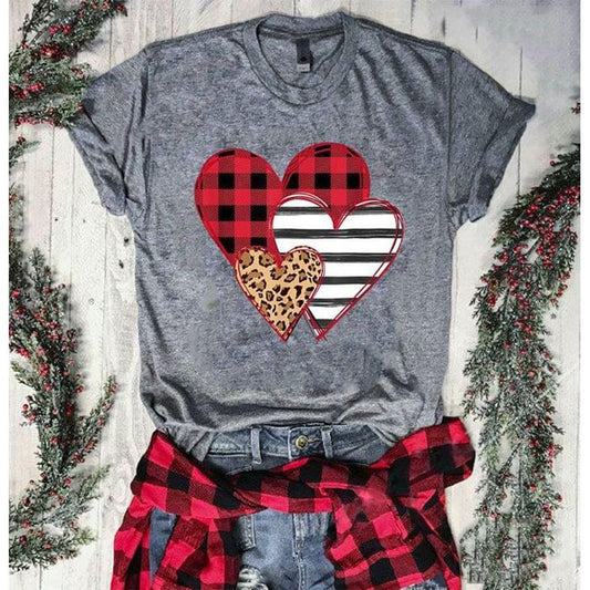 Triple Heart graphic T-shirt