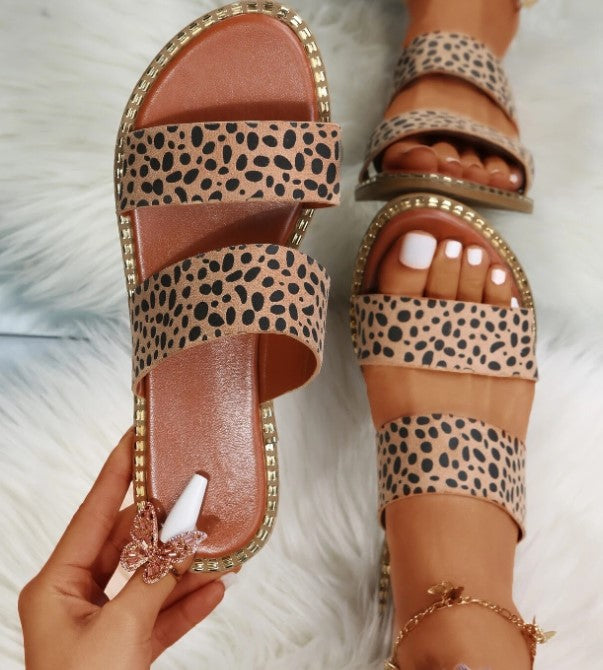 Cheetah Animal Print Sandals Hub