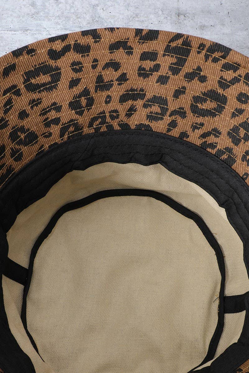 Leopard Print Bucket Hat for Women – Lightweight Chic Sun Hat