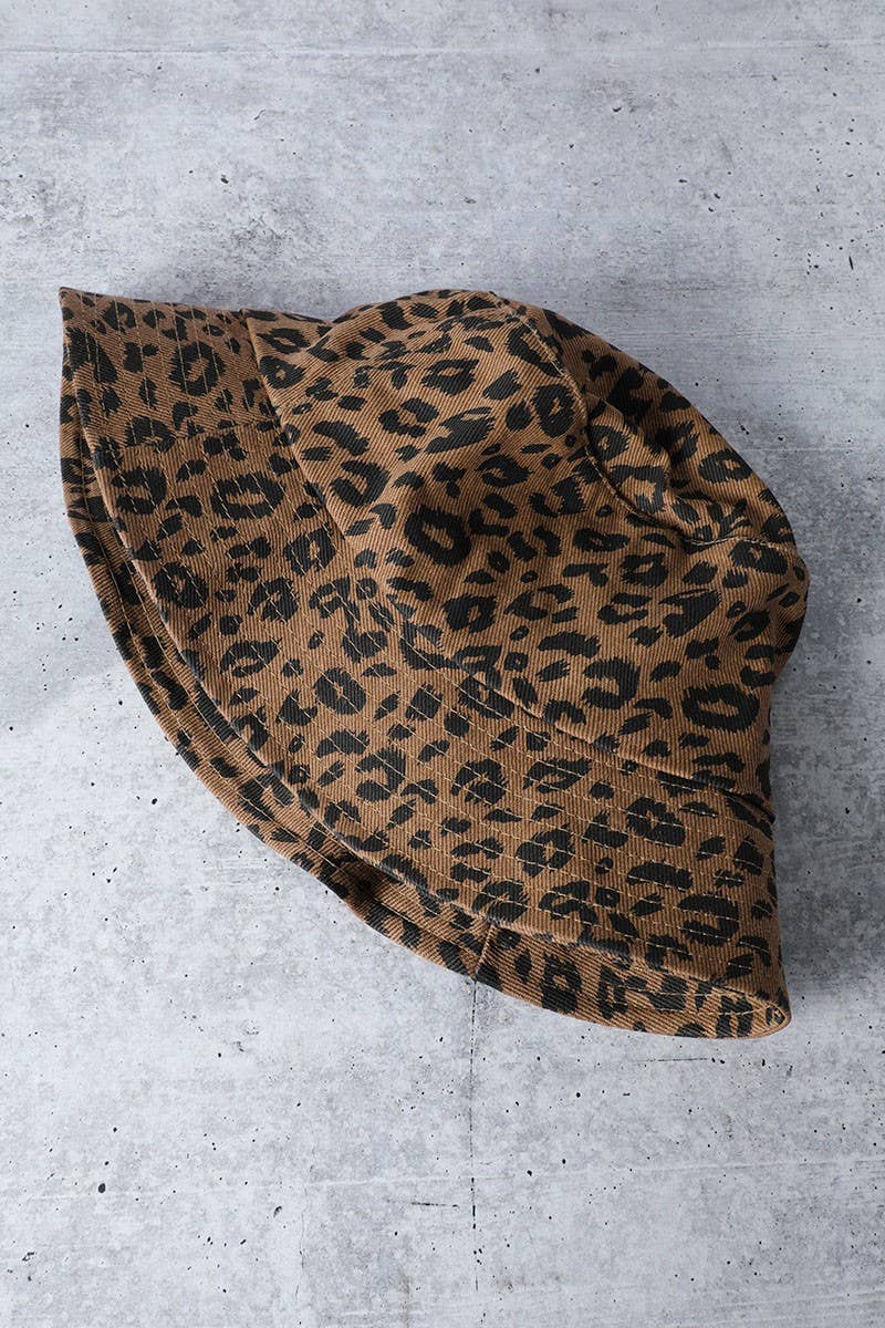 Leopard Print Bucket Hat for Women – Lightweight Chic Sun Hat