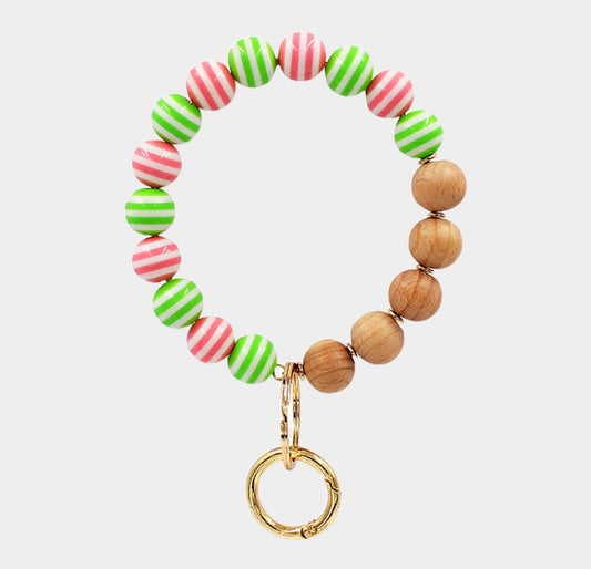 Key Chain Bangle - Pink & Green