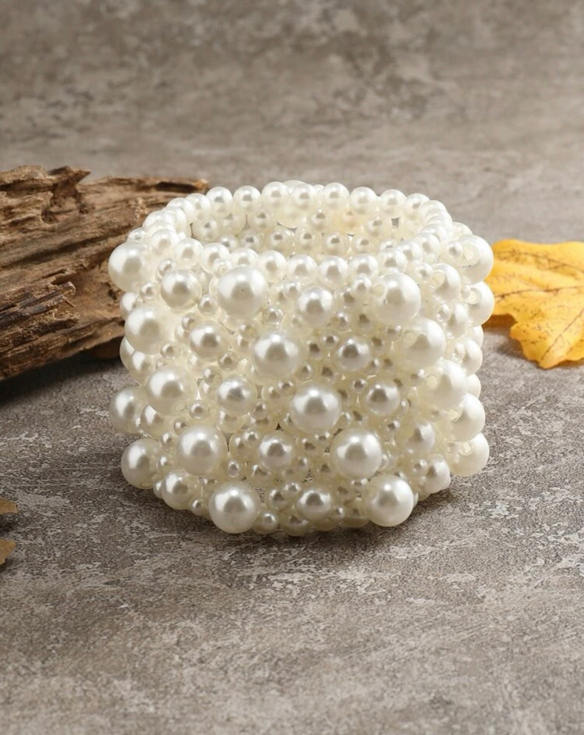 Pearl Band Bracelet - White