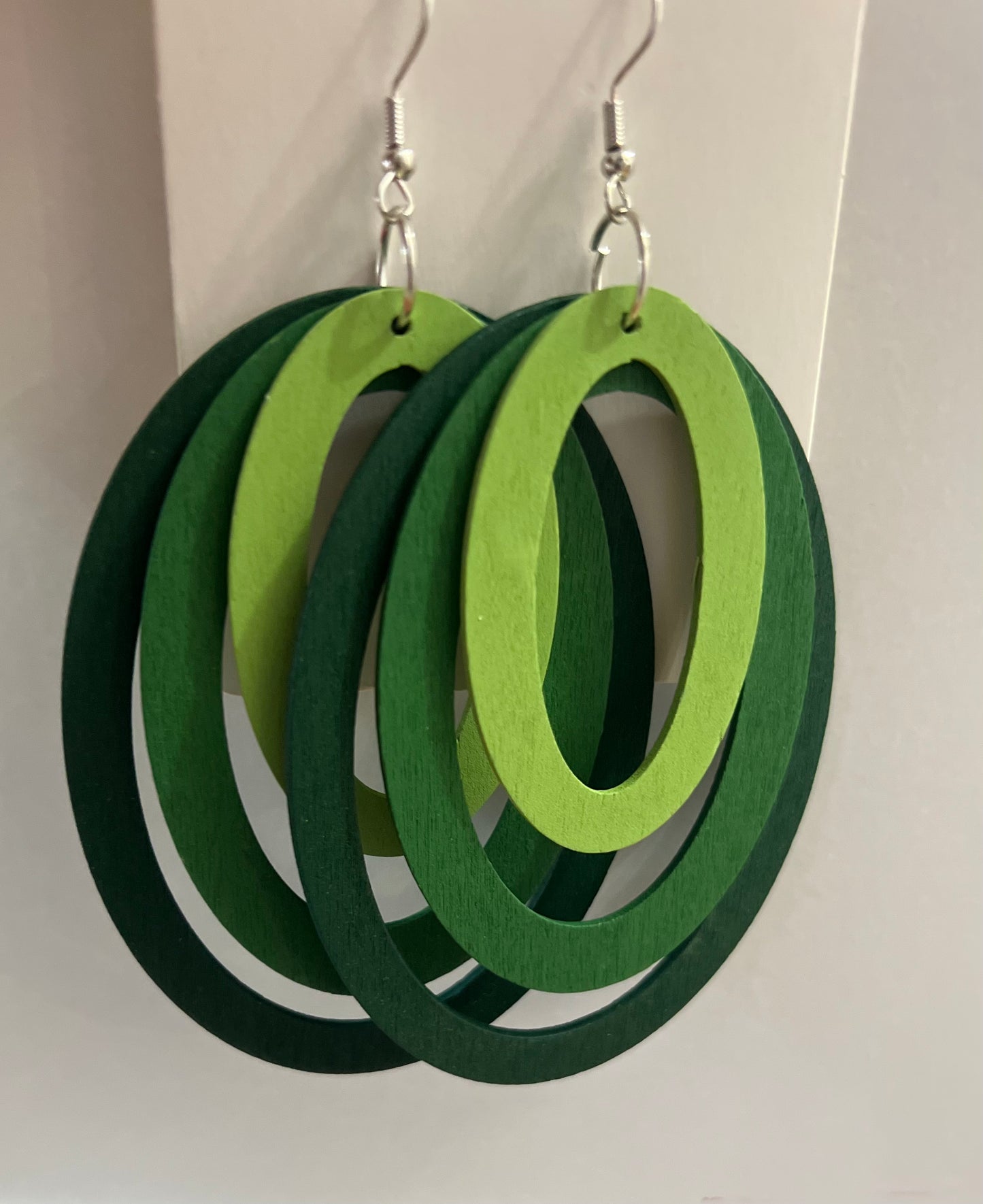 Going in Circles Earrings -Green