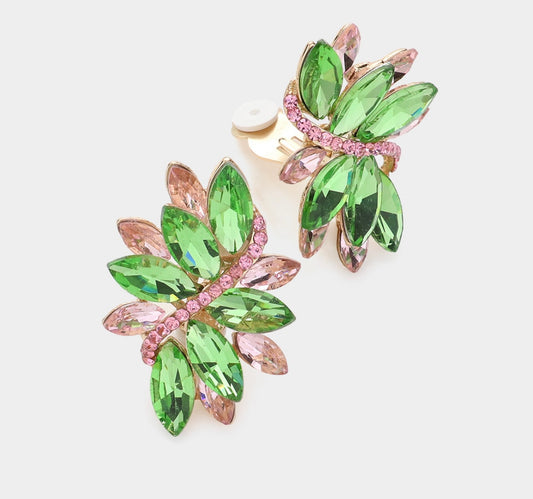 Don’t Forget Me Clip-On Earring - Pink & Green