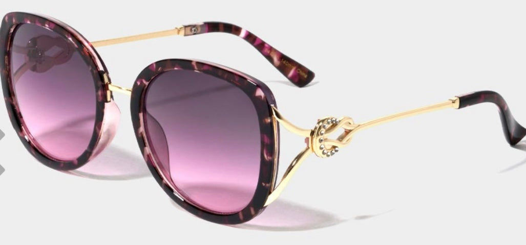 Tortoise Fashion Sunglasses - Purple