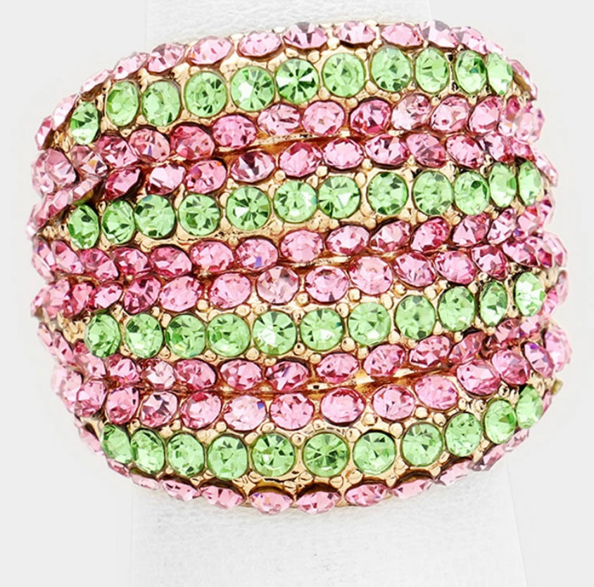 Brilliance Ring - Pink & Green