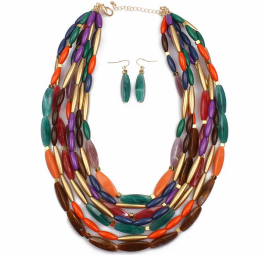 Rainforest Multi- Colored Necklace