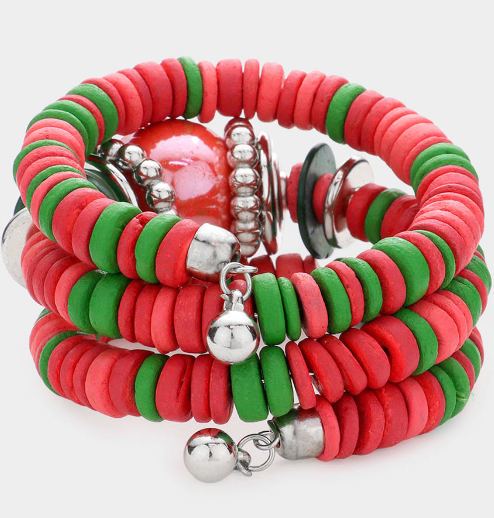 Channi Bracelet - Pink and Gree