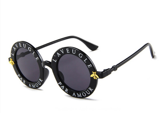 Bee Retro Sunglasses -Black
