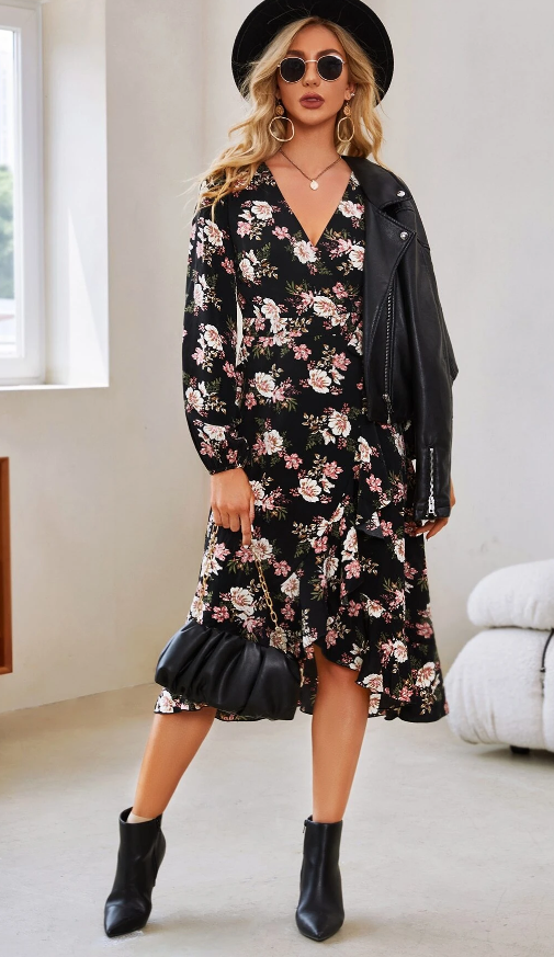Duffy Floral Print Dress - Clearance