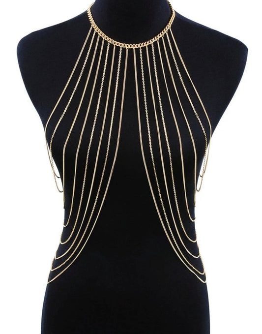 Layered Body Chain- Gold Necklace