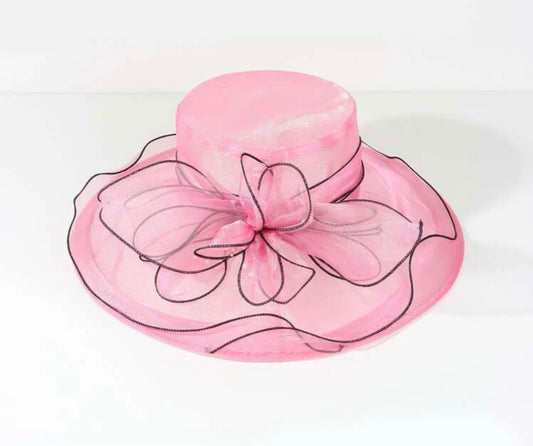 Organza Embellish Hat - Pink