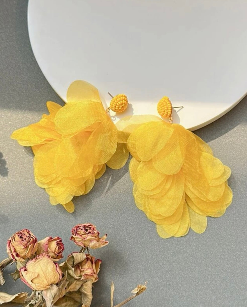 Flamenco Bead Earring - Yellow