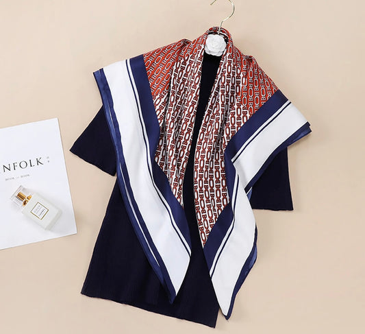 Geometric Satin Scarf
