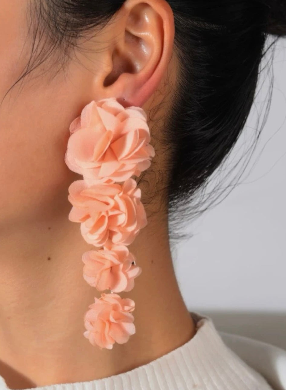 Hanging Azalea Earring - Pink