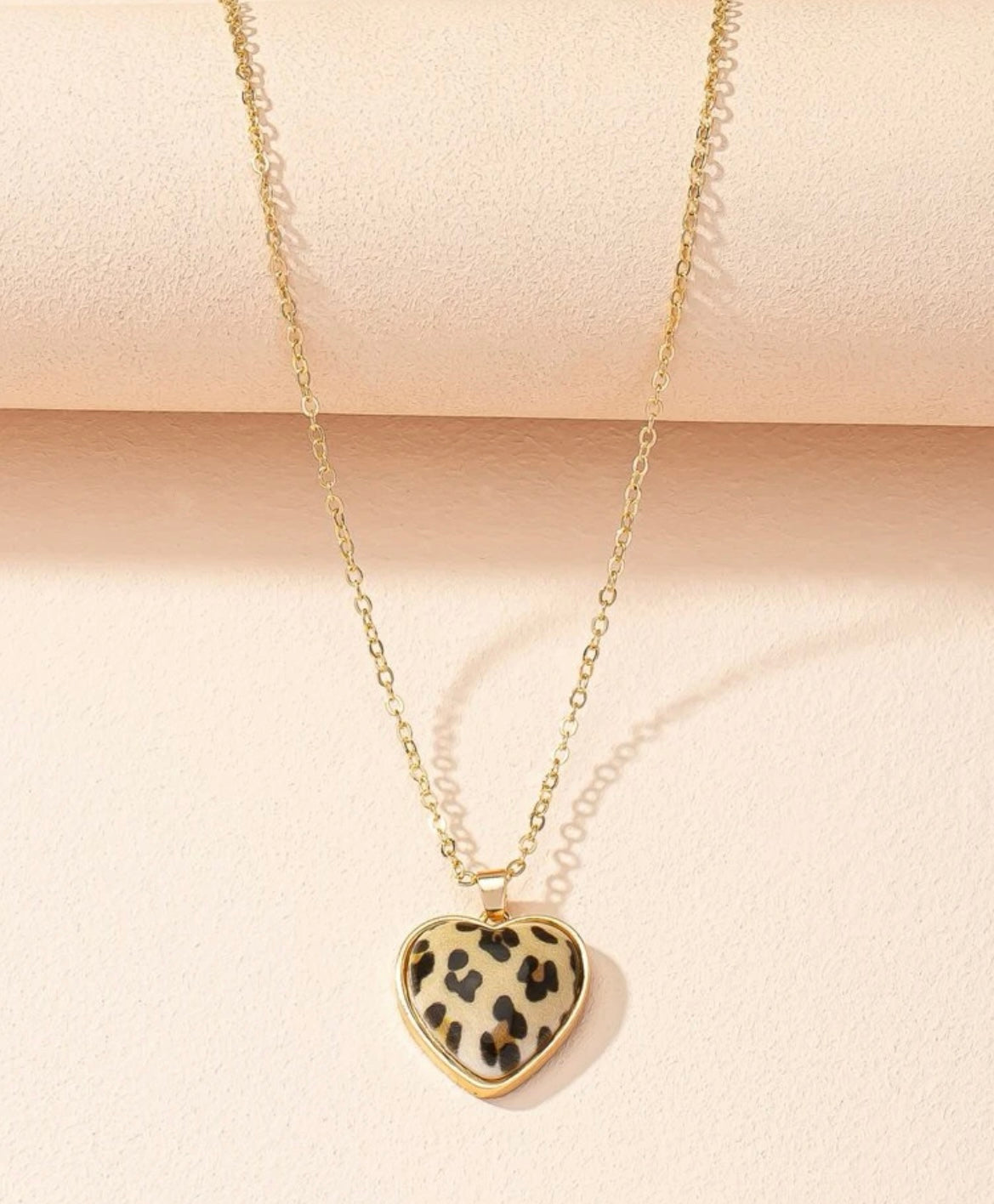 Leopard L-O-V-E Necklace Earring Combo no